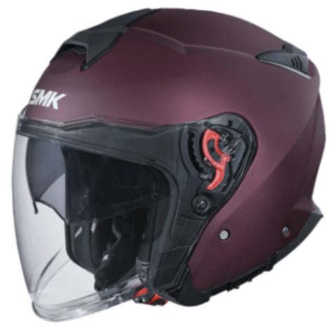 SMK GTJ Solid - Open Face Helmet - Wine Red MA 300