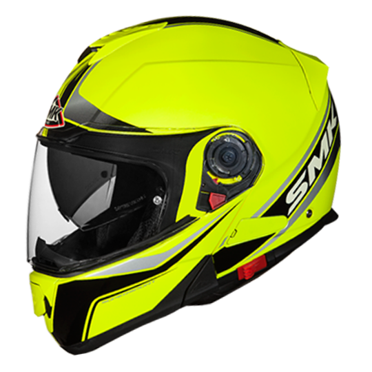 SMK Glide Flash Vison Flip-Up Bluetooth Helmet - HV420 - Riders Junction