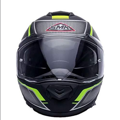 SMK Glide Kyren Modular Helmet Matt Black Grey Green (MA268) - Riders Junction