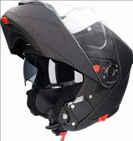 SMK Glide Modular Helmet Matt Black (MA200) - Riders Junction