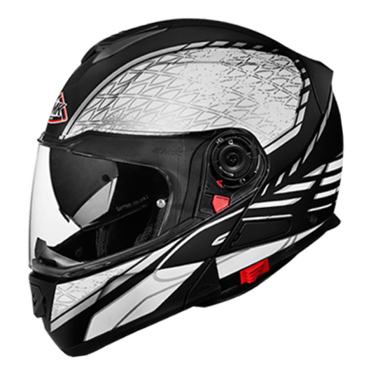 SMK Glide Sign Glossy Black & Grey Helmet - GL216 - Riders Junction