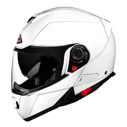SMK Glide Unicolour Glossy White Helmet - GL100 - Riders Junction