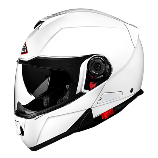 SMK Glide Unicolour Matt White Helmet - MA100 - Riders Junction