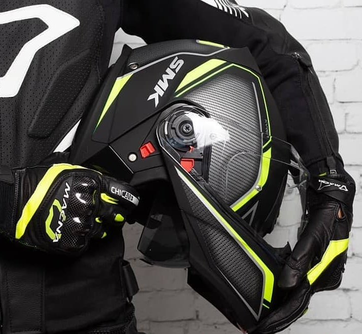 SMK Glide Kyren Modular Helmet Matt Black &amp; Grey (MA264)