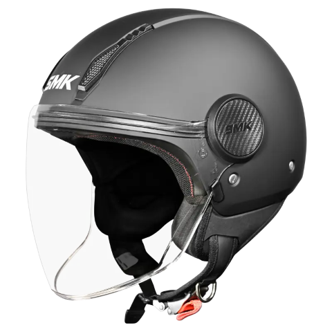 SMK Laminar Solid - Open Face Helmet - Black MA 200