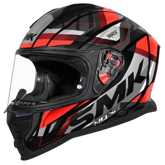 SMK-Nova Track Full Face Helmet (GL 264 CRYSTAL CHROME)