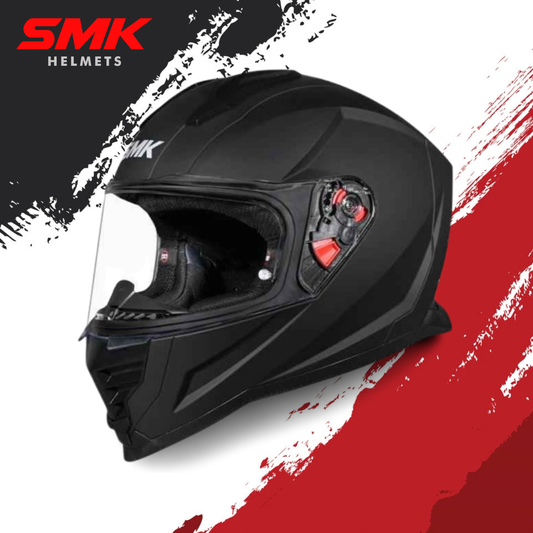 SMK-Nova Solid Full Face Helmet (BLACK MA 200)