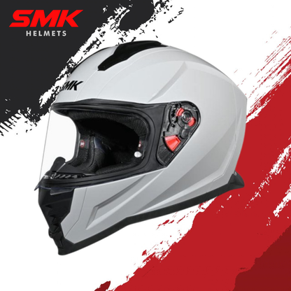 SMK-Nova Solid Full Face Helmet (WHITE GL 100)