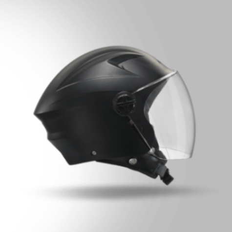 SMK Open Face Helmets - Ray Black