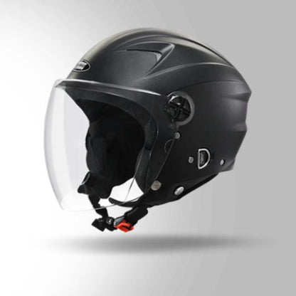 SMK Open Face Helmets - Ray Black