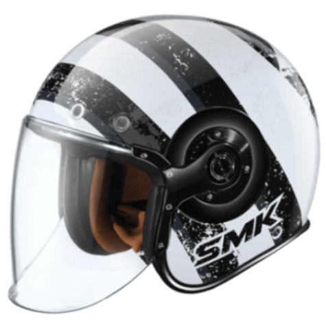 SMK Retro Jet Pinstripe - Open Face Helmet - GL 166
