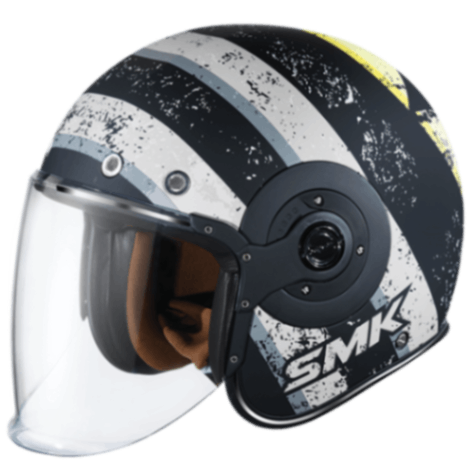 SMK Retro Jet Pinstripe - Open Face Helmet - MA 274