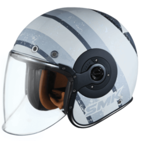 SMK Retro Jet Pinstripe - Open Face Helmet - MA 666