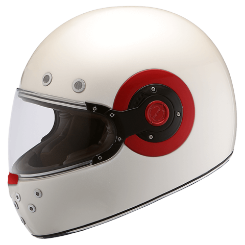 SMK Retro Solid – Full Face Helmets – White GL 130