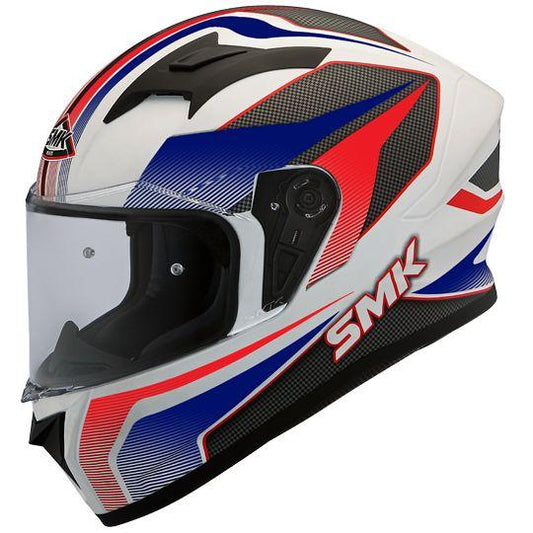 SMK Stellar Dynamo Glossy White Helmet - GL153 - Riders-Junction