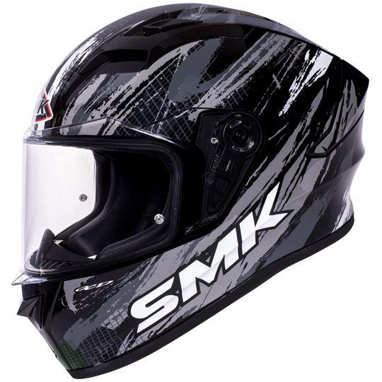 SMK Stellar Meteorite Matt Black & Grey Helmet - MA266 - Riders Junction