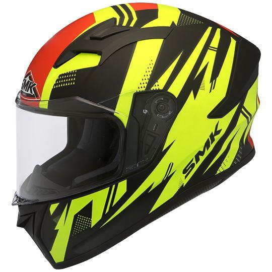 SMK Stellar Trek Glossy Yellow & Black Helmet - GL243 - Riders Junction