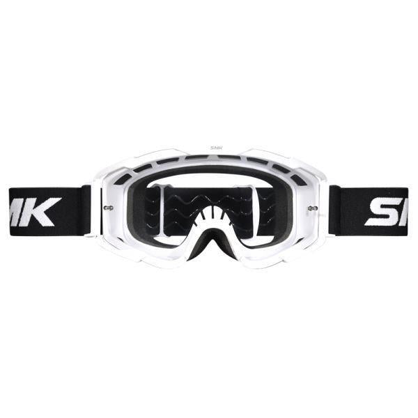 SMK Terrain Off-Road Motorcycle Goggles - White & Black