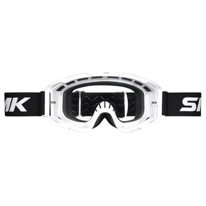 SMK Terrain Off-Road Motorcycle Goggles - White & Black