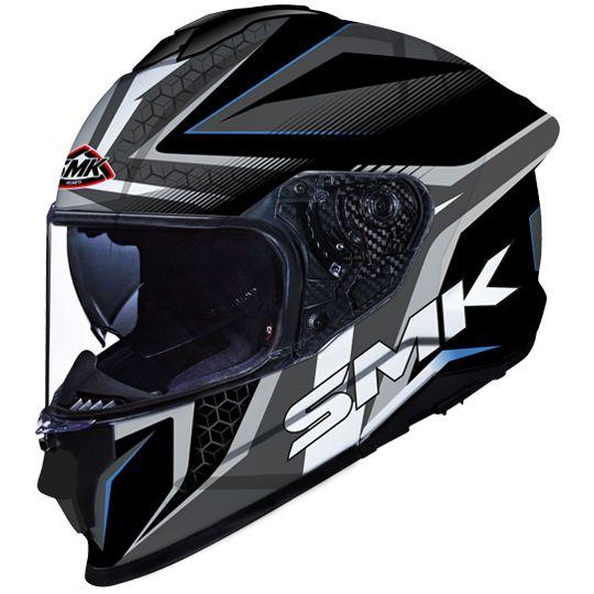 SMK Titan Slick Glossy Black & Grey Helmet- GL265 - Riders Junction