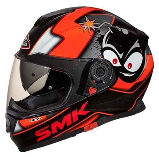 SMK Twister Cartoon Glossy Black & Orange Helmet - GL271