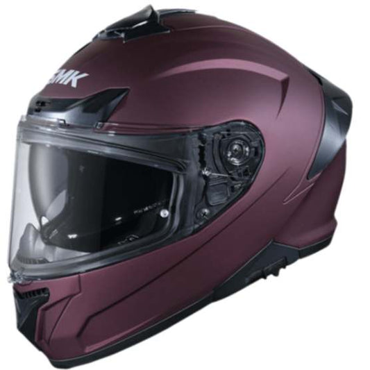 SMK Typhoon Solid Full-Face Helmet - Wine Red MA300