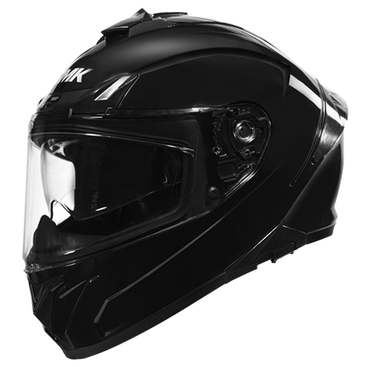 SMK Typhoon Unicolour Glossy Black Helmet - GL200 - Riders Junction