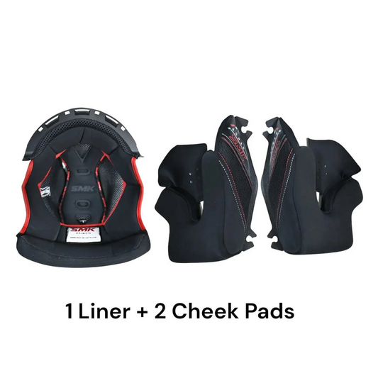 SMK Agnar Helmet Inner Padding Set – Original 1 Liner + 2 Cheek Pads
