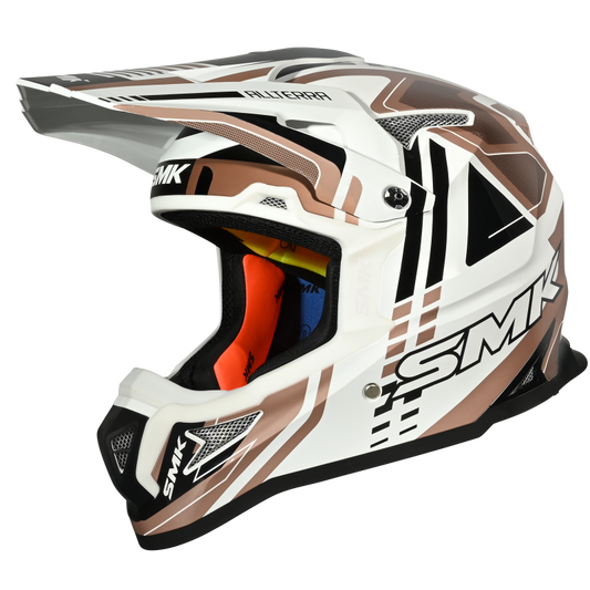 SMK Allterra Helmet X-Sprint Matt White / Bronze / Black - MA172