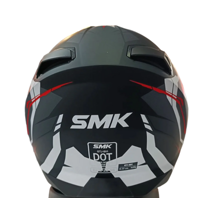 SMK GTJ Escape Black White Red Gloss Helmet - GL213