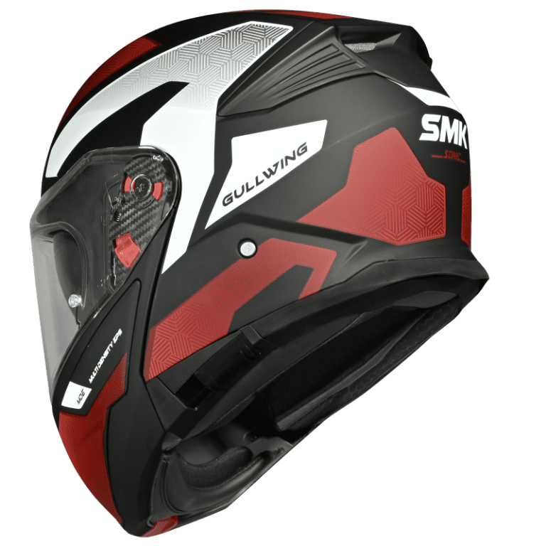 SMK Gullwing Sonic Gloss Black Red White Helmet - GL231