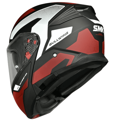 SMK Gullwing Sonic Gloss Black Red White Helmet - GL231