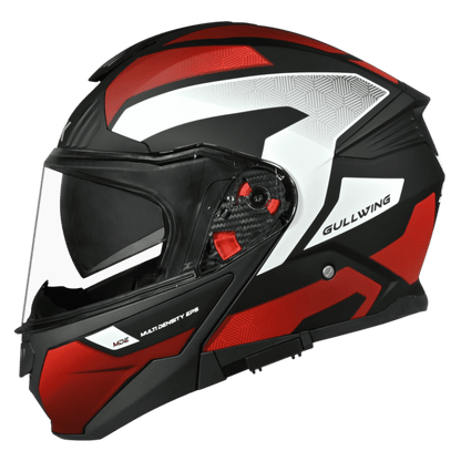 SMK Gullwing Sonic Gloss Black Red White Helmet - GL231