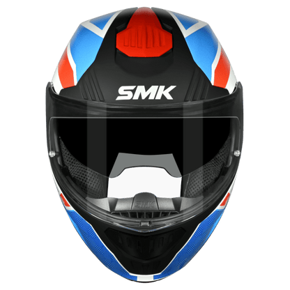 SMK Gullwing Sonic Gloss White Blue Red Helmet - GL153