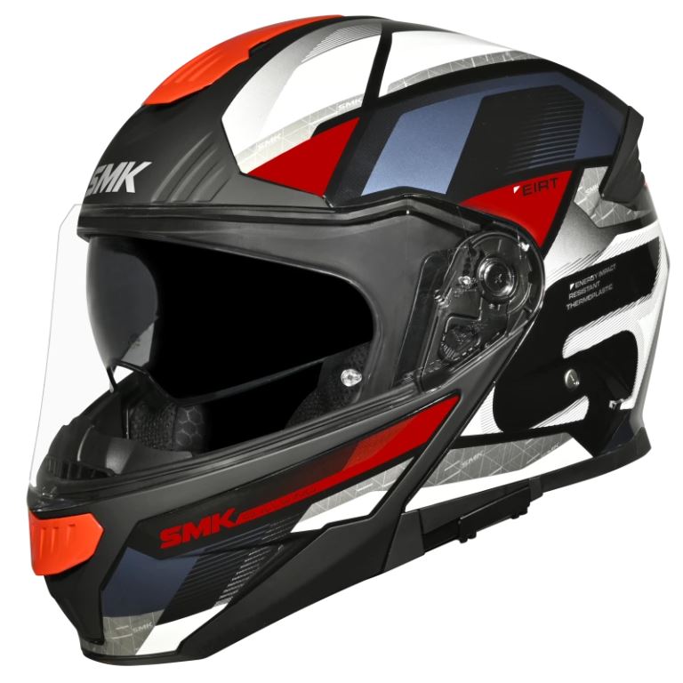 SMK Gullwing Venture Black White Red Helmet - MA213