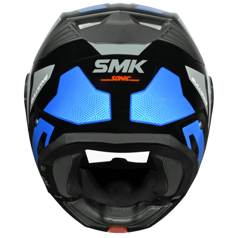 SMK N1 ISI Flip-Up Helmet Gullwing S01 V2 with Clear Visor Sonic Graphic - GL256