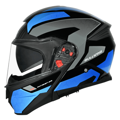 SMK N1 ISI Flip-Up Helmet Gullwing S01 V2 with Clear Visor Sonic Graphic - GL256