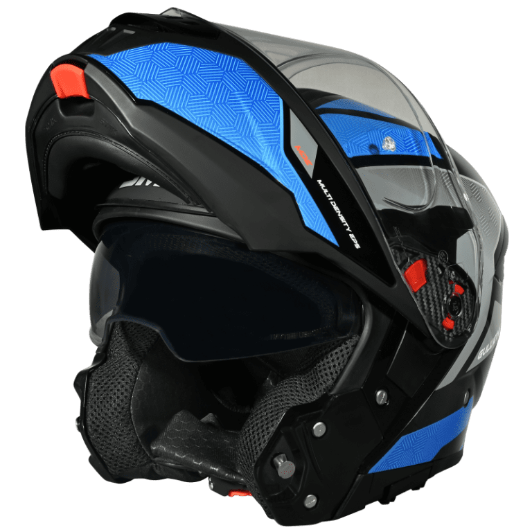 SMK N1 ISI Flip-Up Helmet Gullwing S01 V2 with Clear Visor Sonic Graphic - GL256