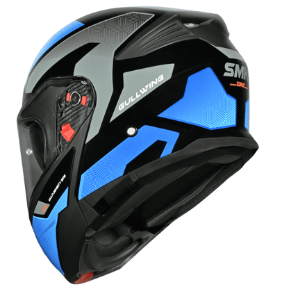 SMK N1 ISI Flip-Up Helmet Gullwing S01 V2 with Clear Visor Sonic Graphic - GL256