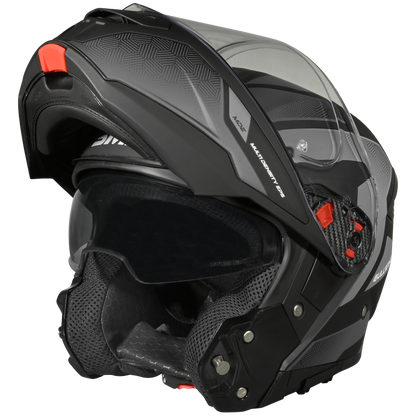 SMK N1 ISI Flip-Up Helmet Gullwing S01 V2 with Clear Visor Sonic Graphic - GL266