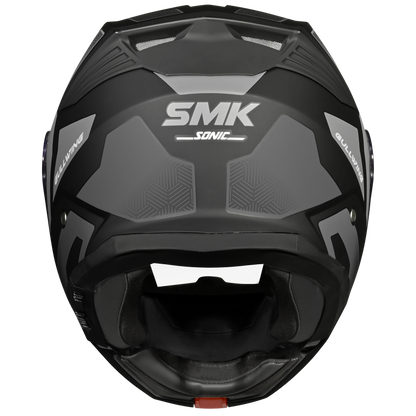 SMK N1 ISI Flip-Up Helmet Gullwing S01 V2 with Clear Visor Sonic Graphic - GL266