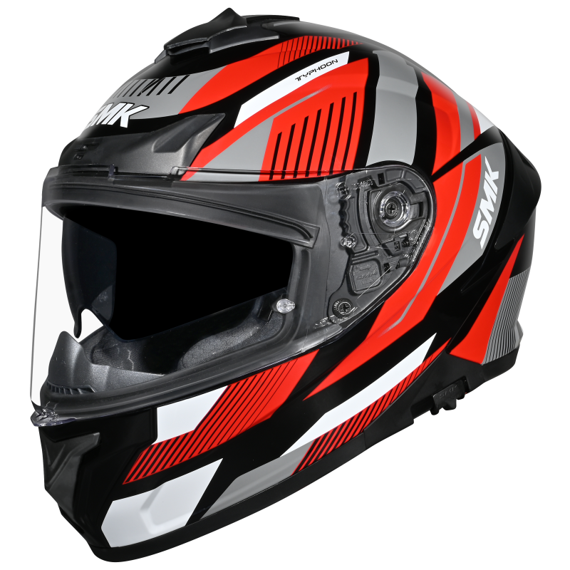 SMK N1 ISI Full-Face Helmet Typhoon D-ring S01 with Clear Visor Sparko Graphic - GL236