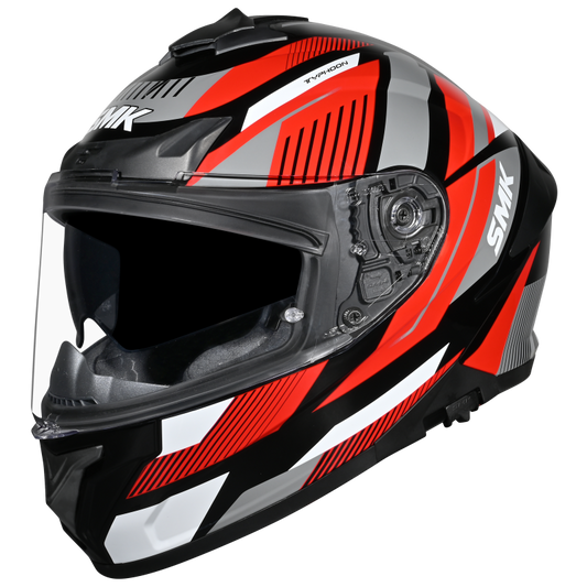 SMK Typhoon D-ring Sparko Graphic with Clear Visor - MA236