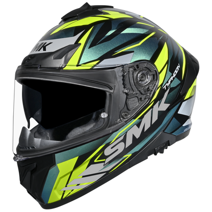 SMK N1 ISI Full-Face Helmet Typhoon D-ring S01 with Rival Graphic with Dual Spoiler - GL254C