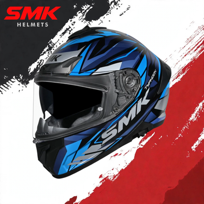 SMK N1 ISI Full-Face Helmet Typhoon D-ring S01 with Rival Graphic with Dual Spoiler - MA256