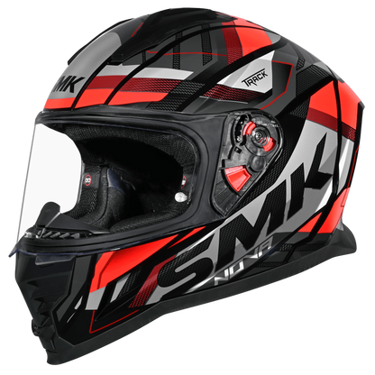 SMK Nova Helmet D-Ring With Clear Visor Track Graphic - MA263