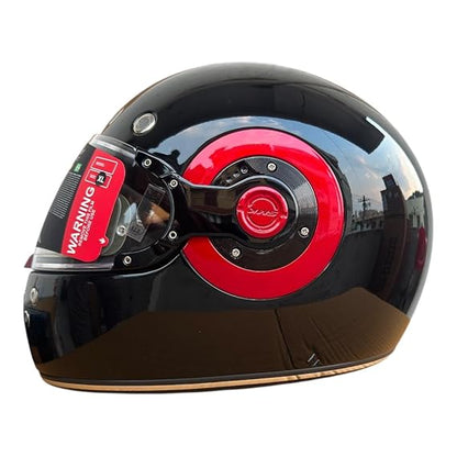 SMK Retro Gloss Black Full-Face Helmet - GL230