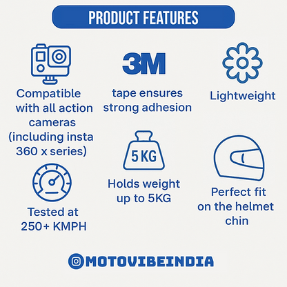 SMK Retro Helmet Chin Mount by Motovibe