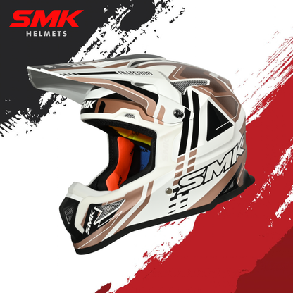 SMK Allterra Helmet X-Sprint Matt White  Bronze  Black - MA172