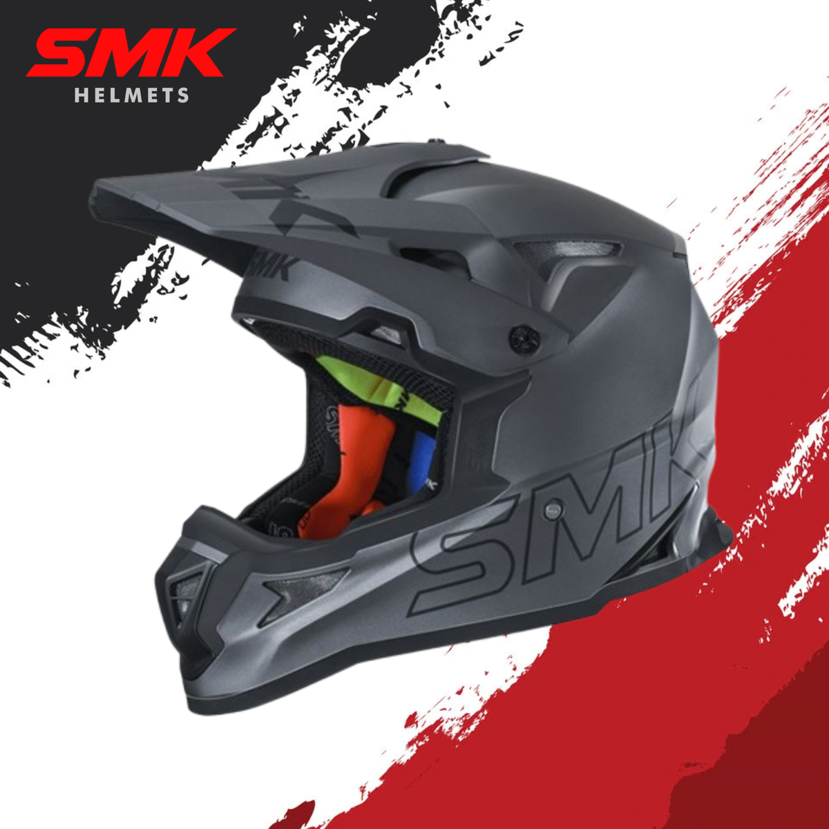 SMK Allterra Solid – Off Road Helmet  – Anthracite Mada 620
